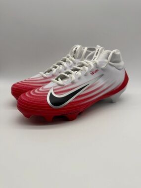 Nike Zoom Air Vapor Pro 1 Football Cleats White Red FB3298-102 Mens Size 9